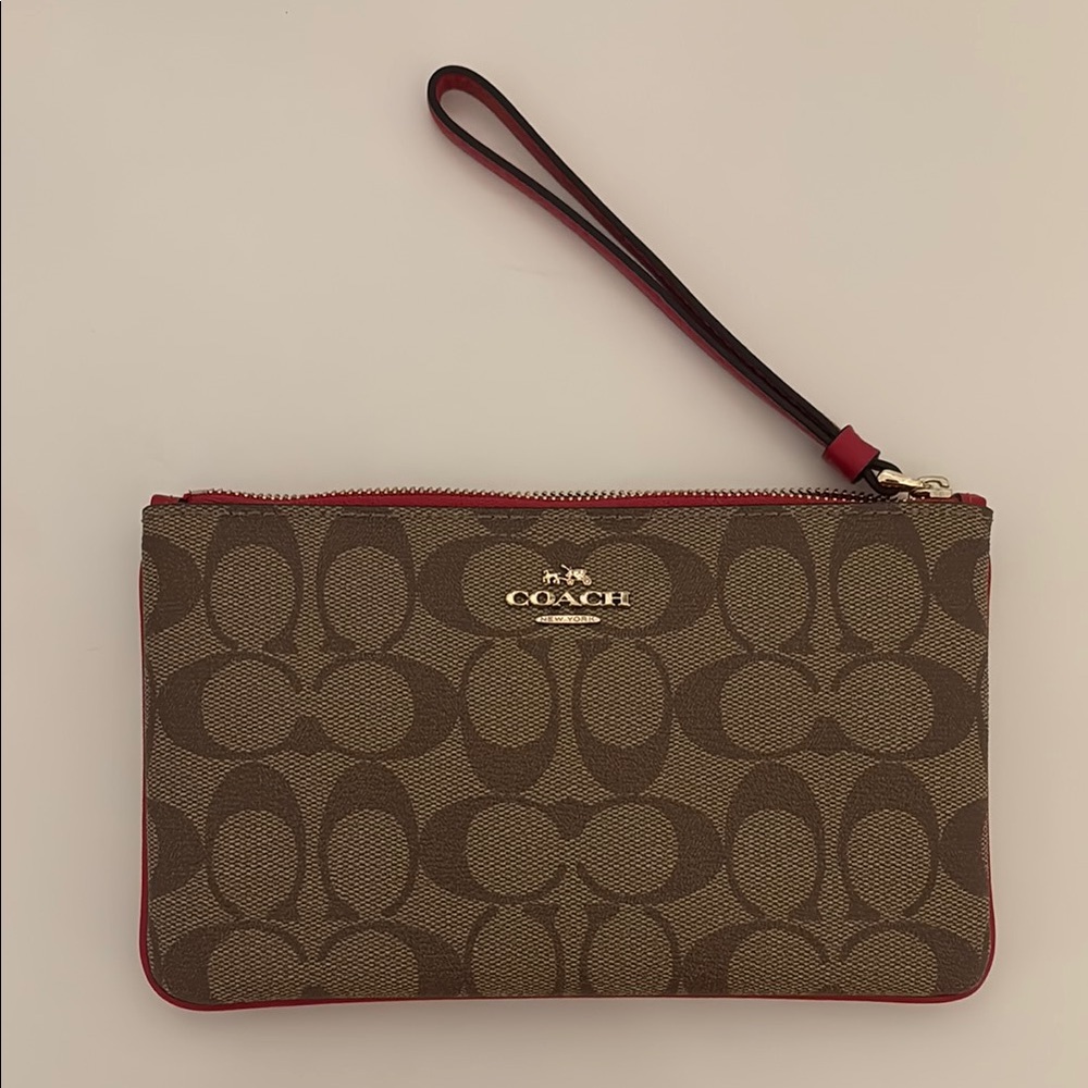 Coach Brown Wristlet